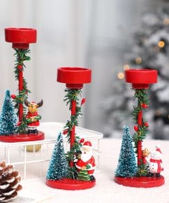 Christmas Decorations Desktop Resin Christmas Tree Elderly Candlestick