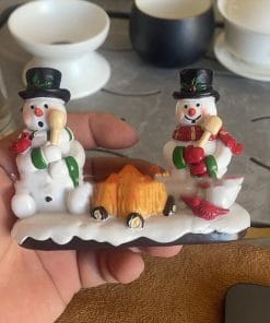 Snowman And Campfire Night Light