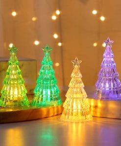 Christmas Decoration Light-emitting Christmas Tree Crystal Small Night Lamp