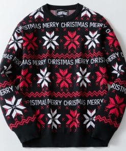 Men's Christmas Jacquard Loose-fitting Drop-shoulder Long-sleeve Sweater 12 f6b885db 042d 48f7 9ac2 c67a58cfdf8d