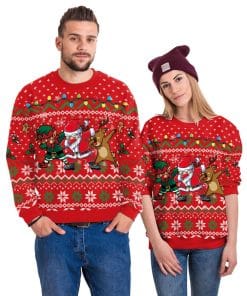Men And Women Digital Printing Christmas Round Neck Sweater Tops 15 f6c1f34c 965f 48ea 9928 54a19a6e586b
