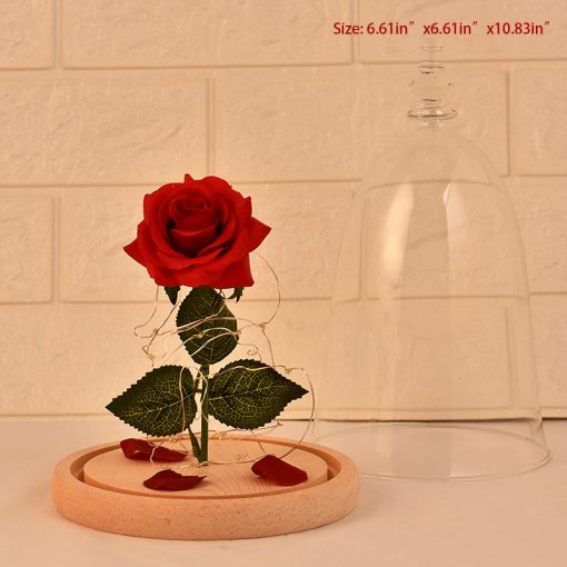Glass Cover Rose LED Supper Light Valentine Day - Image 3