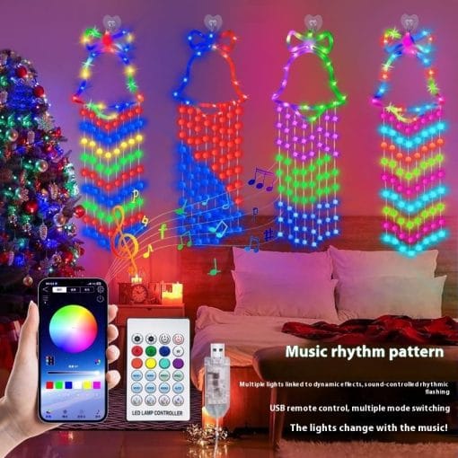 Christmas Tree Decorations - USB-Powered Bell Hanging Lamp for Festive Atmosphere - Image 4