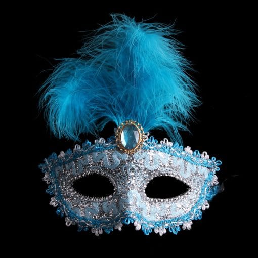 Leather Feather Mask Ball Party Mask - Image 5