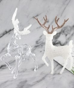 Glitter Christmas Elk Birthday Cake Decorative Ornaments