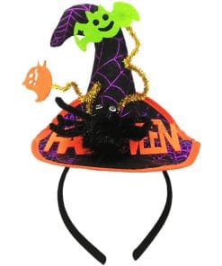 Halloween Letter Spider Witch Hat Headband Masquerade Atmosphere Props Bat Ghost Hair Accessories