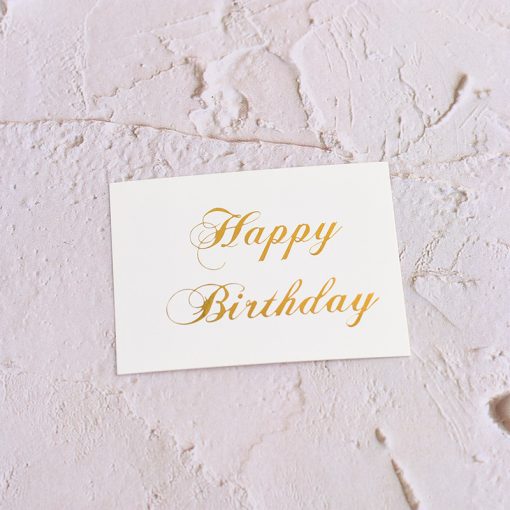 Valentine's day gold embossed thank you card