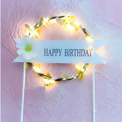 Creative Birthday Cake Round Garland Light Inserts - Image 9