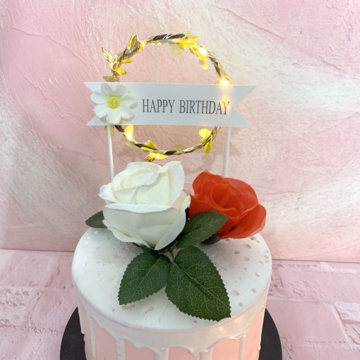 Creative Birthday Cake Round Garland Light Inserts - Image 5