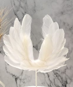 Feather wings cake decoration card
