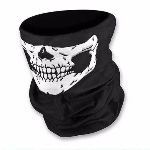 Halloween Skull Party Scarves Mask Masquerade Mardi Gras Black Neck Scary Motorcycle Multi Function Headwear Masks Neckwear - Image 2