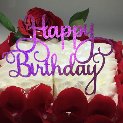 English happy birthday cake flag cake insert - Image 3