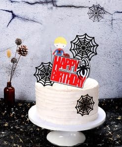 Cake Decoration Spider Spider Web Spider Plugin Children's Birthday Cake Insert Card