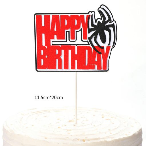 Cake Decoration Spider Spider Web Spider Plugin Children's Birthday Cake Insert Card - Image 3