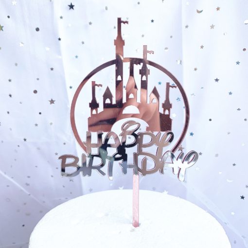 Happy birthday acrylic cake decoration card - Image 5