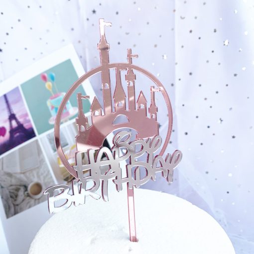Happy birthday acrylic cake decoration card - Image 3