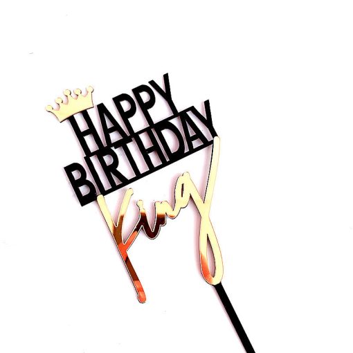 Crown Happy Birthday King Queen Princess Prince Acrylic Cake Insert - Image 6