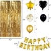 Black Gold Happy Birthday Letter Balloon Rain Silk Set Golden Birthday Letter Balloon Baby Party Decoration 2 1618709788579