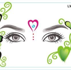 Face Tattoo Sticker Waterproof Personalized Masquerade Temporary Tattoo Sticker Facial Sticker
