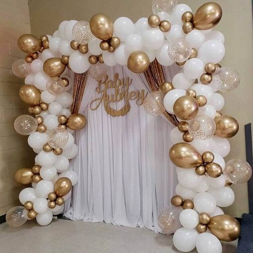 White Latex Balloon Chain Birthday Wedding Party Festive Birthday Atmosphere Layout - Image 5