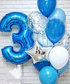 Happy Birthday Balloon Decoration Surprise Boyfriend Body Blue