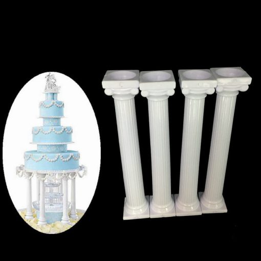 4pcs Pillars Wedding Cake Stands Cake Decorating Tools Multi-layered Roman Column Support Stand Decor 7.5cm 12.5cm 17cm - Image 4