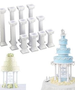 4pcs Pillars Wedding Cake Stands Cake Decorating Tools Multi-layered Roman Column Support Stand Decor 7.5cm 12.5cm 17cm