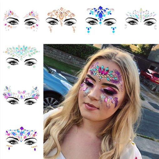 Resin Drill Electric Sound Festival Masquerade Face Decoration Stickers