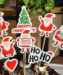 9 Piece Set Of Cartoon Santa Claus Cake Card Decoration 11 1ce6001e be73 4689 9439 3bf7ce209ac6
