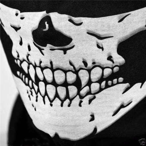 Halloween Skull Party Scarves Mask Masquerade Mardi Gras Black Neck Scary Motorcycle Multi Function Headwear Masks Neckwear - Image 4