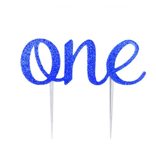 Boy Birthday Party Decoration Blue ONE Table Runner Hat Cake - Image 7