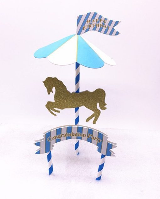 Birthday Cake Turning Trojan Paper Flag - Image 2