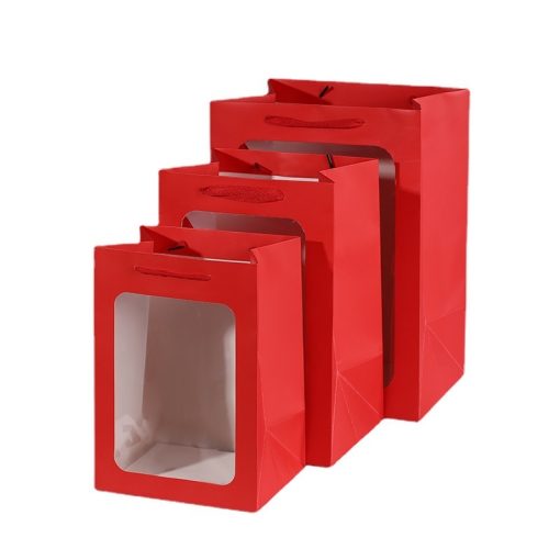 Open Window Transparent Bouquet Gift Bag Holiday Teacher's Day Gift Paper Bag Birthday Doll Gift Packaging Handbag - Image 6