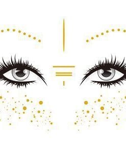 Hot Sale In Europe And America Electronic Music Festival Face Pasters Waterproof Bronzing Face Tattoo Sticker Masquerade Party Freckles Sticker