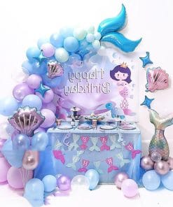 New Mermaid-Themed Birthday Party Latex Balloon Set