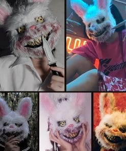 Halloween Mask Vibrato The Same Style Masquerade Bloody Bunny Mask