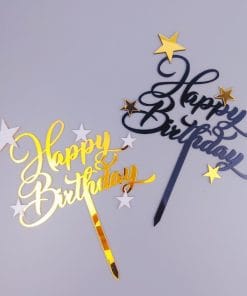 Black Gold Platinum Five-pointed Star Cake Insert