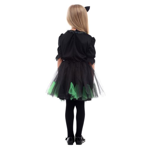 Children's Masquerade Costume Black Cat Princess Dress - Image 4