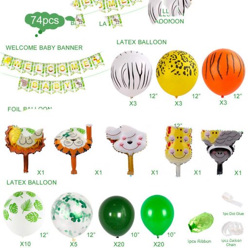 Animal birthday party decoration set balloon hinge set - Image 8