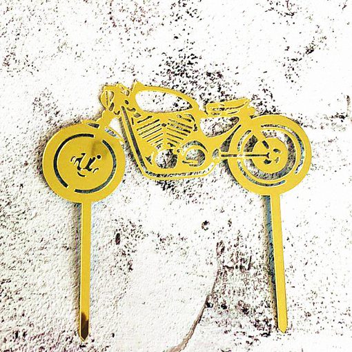 Motorcycle Car Birthday Cake Insertion Party Decoration - Image 9