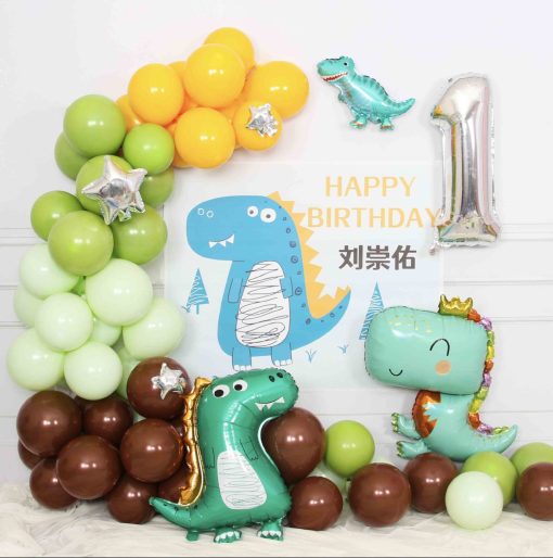 Children's Birthday Decoration Background Wall Dinosaur Theme Balloon - Image 5