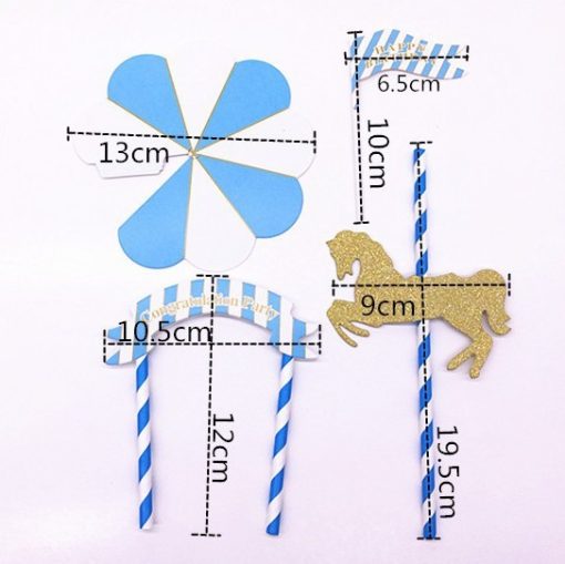 Birthday Cake Turning Trojan Paper Flag - Image 3