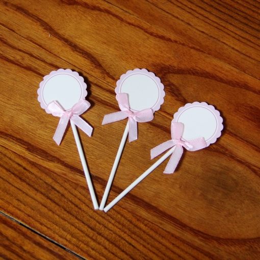 Birthday Cake Decoration Blank Writable Bowknot Flower - Image 7