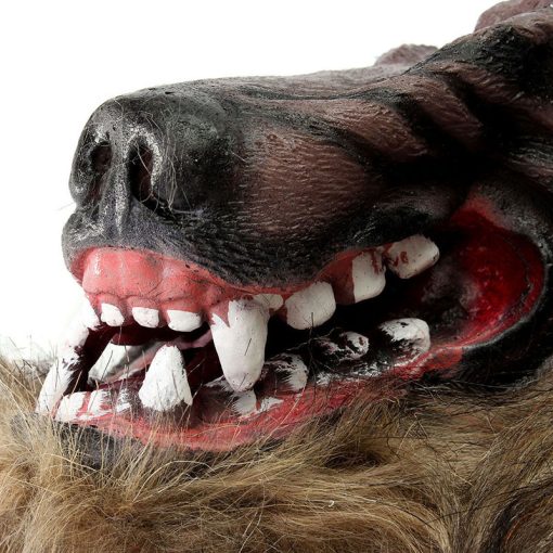 Halloween Masquerade Bar Decoration Cool Shape Vinyl Wolf Head Mask Hood - Image 4