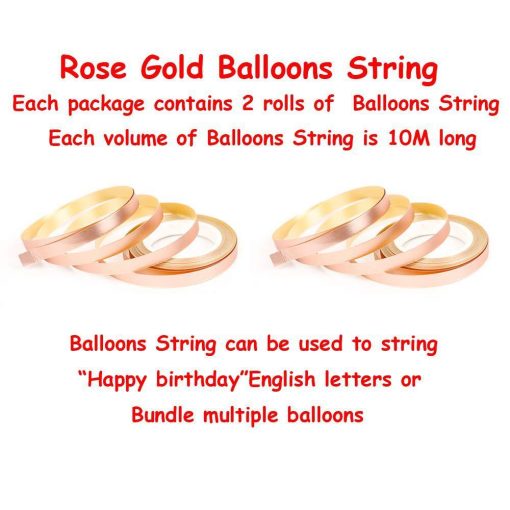 Birthday Letter Balloon Set 16 Inch Rose Gold Happy Birthday Balloons - Image 3