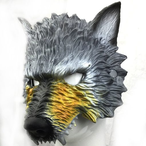 Halloween Performance Bar Masquerade PU Foam Wolf Head Mask - Image 2