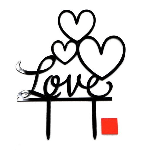 LOVE Wedding Party Acrylic Cake Insert - Image 6