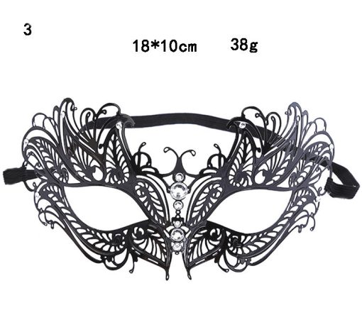 Metal Diamond Mask Festival Masquerade Adult Princess Half Face Men And Women Wrought Iron - Image 5