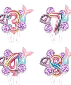 Birthday Party Supplies Decorative Mermaid Balloon Package