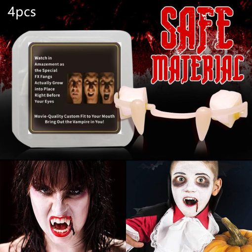Halloween Vampire Teeth Retractable Fangs Masquerade Party Horror Zombie Teeth Cosplay Costume Props - Image 8